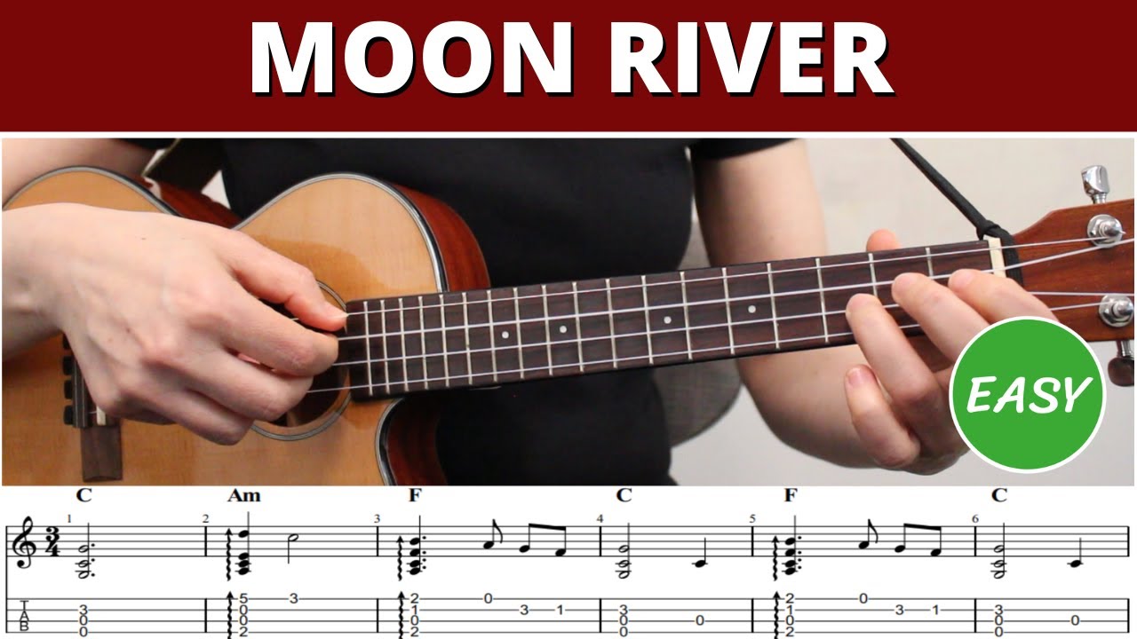 Moon River EASY Ukulele Fingerstyle 🎵  Tutorial + TABS + Chords