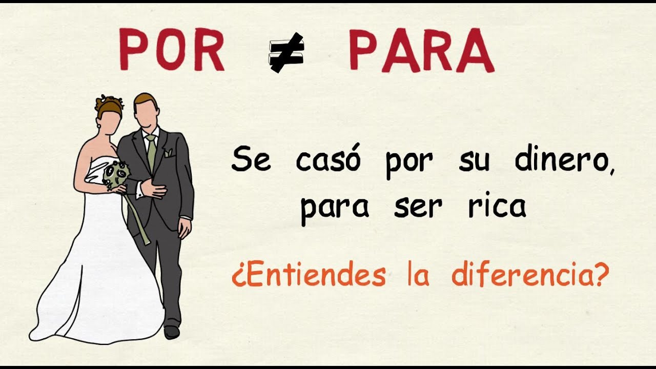Aprender español: POR vs PARA (nivel intermedio)
