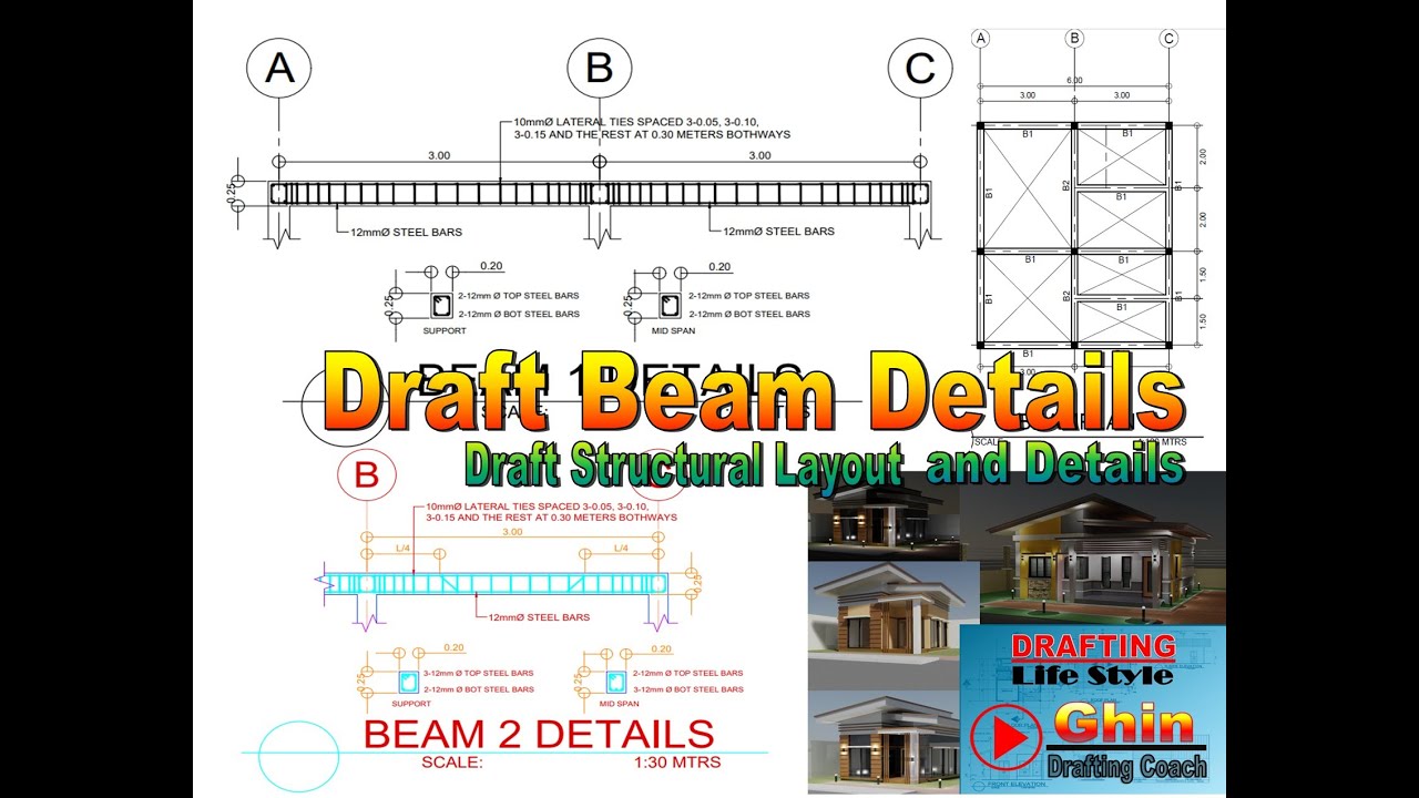 Drawing Exercise 26: How to Draft Structural Beam Details