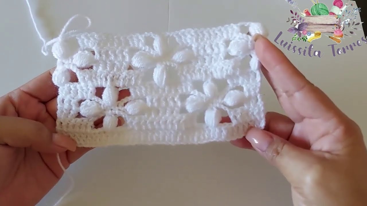 PUNTO FLOR DE JAZMIN O FLOR DE LOTO A CROCHET PASO A PASO - TEJIDO FACIL - PUNTADAS FANTASIA
