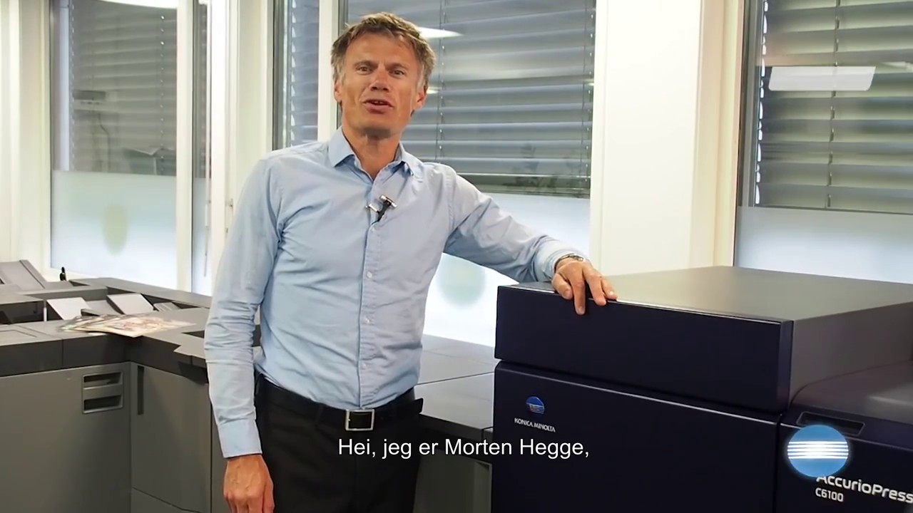 Produktsjef Morten Hegge i Konica Minolta presenterer AccurioPress C6100