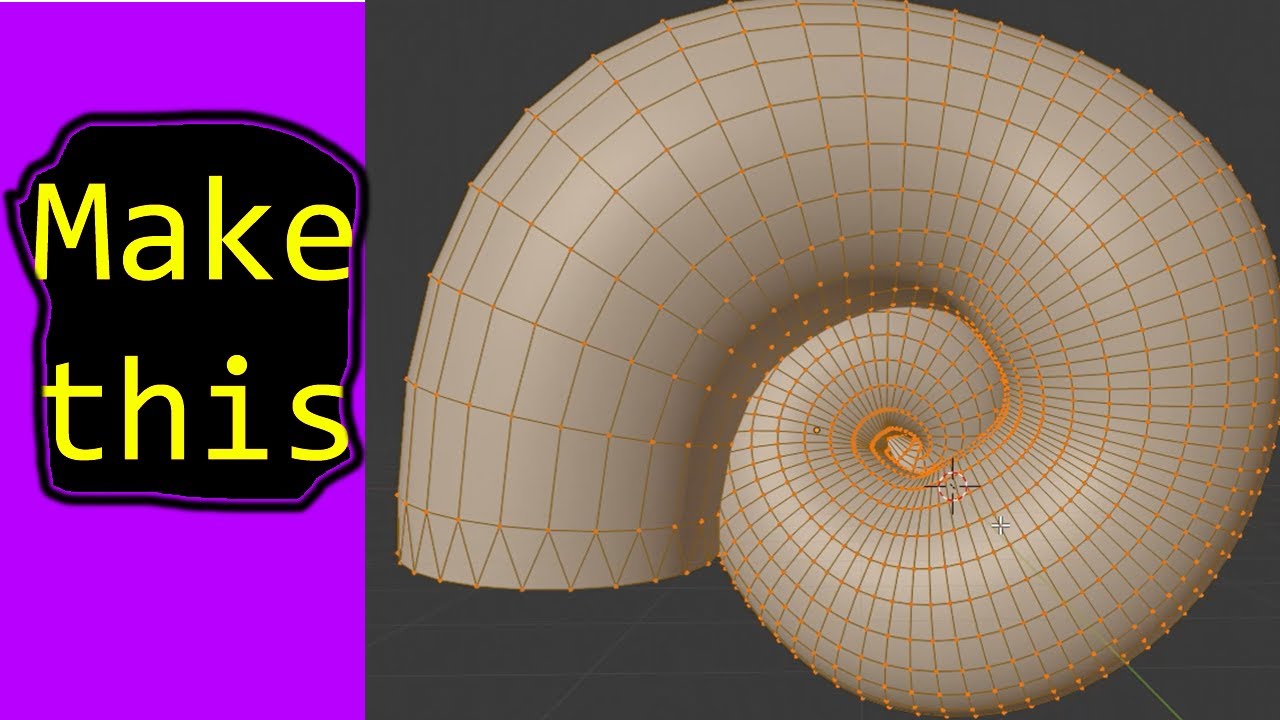 Quick and easy way to make a snail shell | Blender