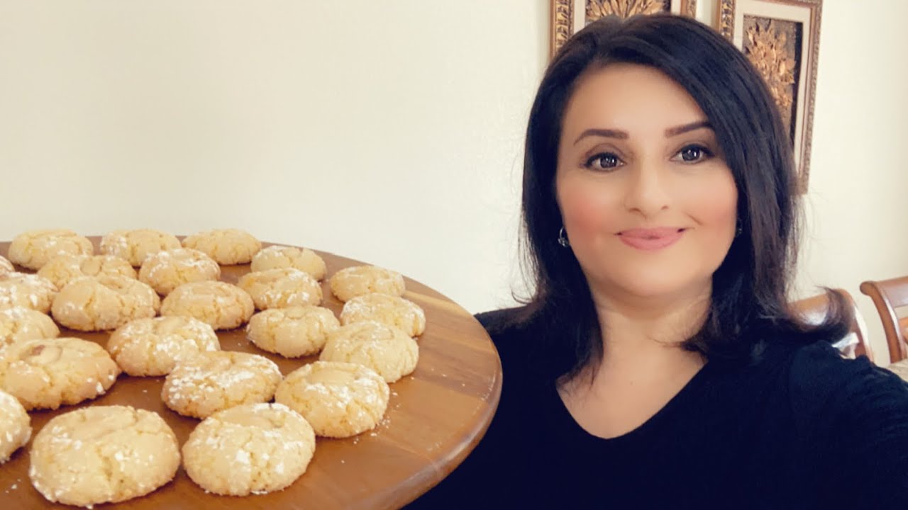 بسكت اللوز خالي من الجلوتين صحي وبخطواته سهله Gluten-free Almond cookies