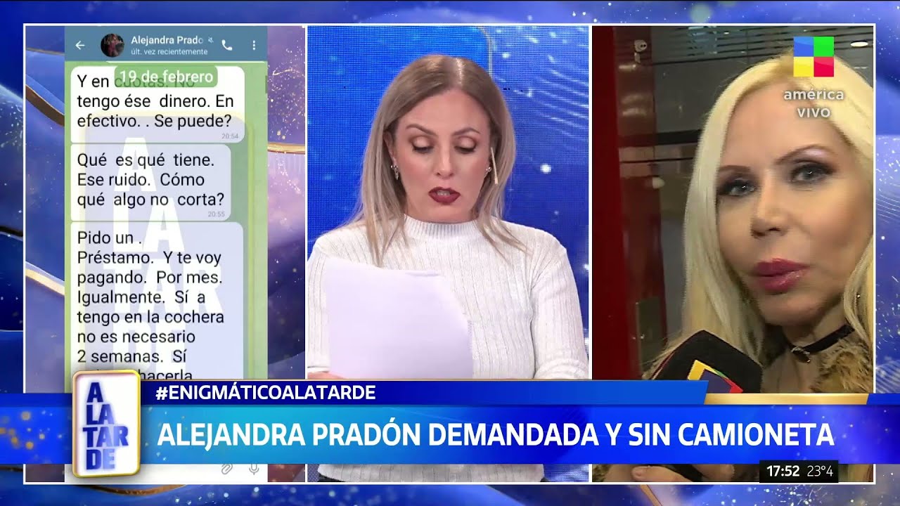 💥 ALEJANDRA PRAD&Oacute;N DEMANDADA Y SIN CAMIONETA