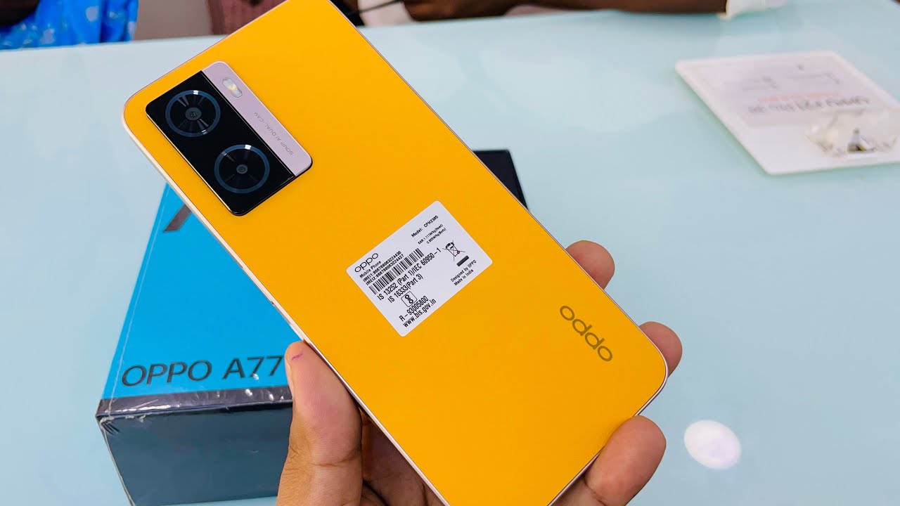 Oppo A77 128GB Sunset Orange Unboxing, First Look & Review | Oppo A77 Price, Spec. & Many More 🔥