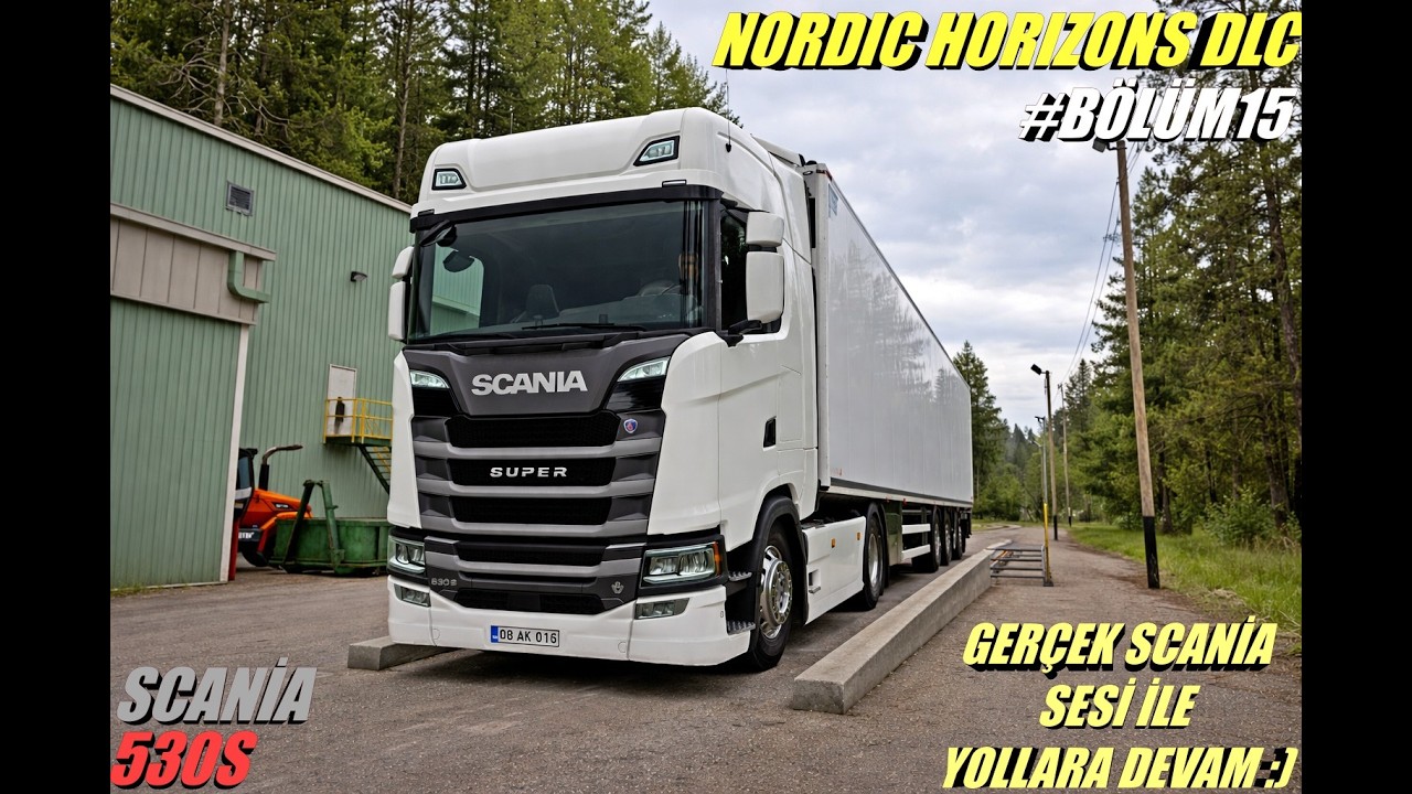 NORDIC HORIZONS DLC #BÖLÜM15 GERÇEK SCANİA SESİ İLE GÜZEL YOLLARA DEVAM EDİYORUZ 1.58