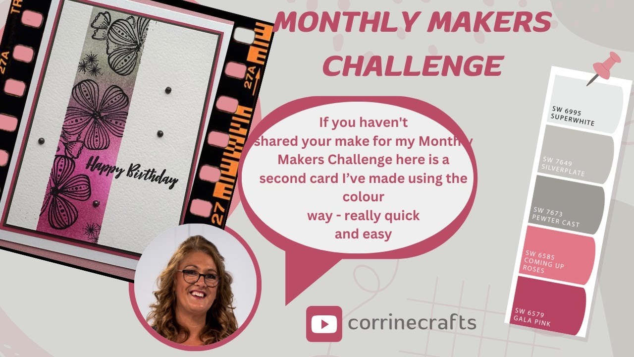 Here's your REMINDER for the April Monthly Makers Challenge - my 2nd card for the CHALLENGE