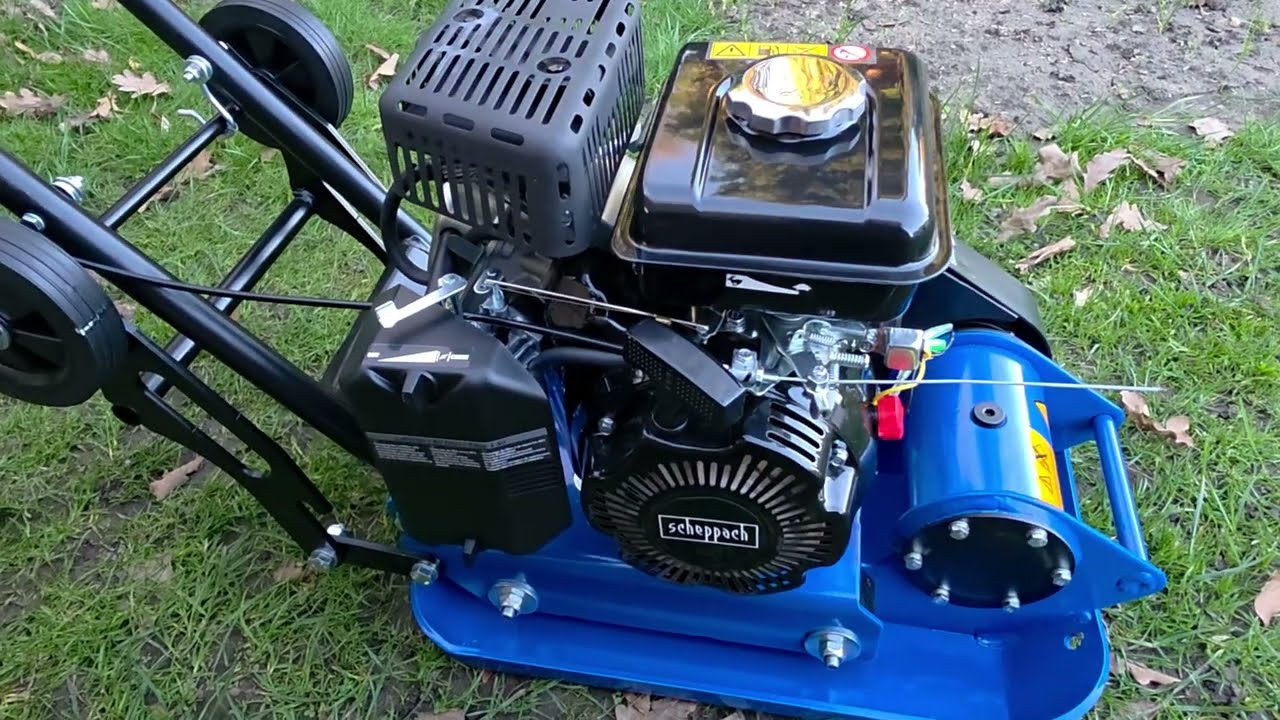 R&uuml;ttelplatte Benzin HP1400S Scheppach 50kg  13 kN Compactor