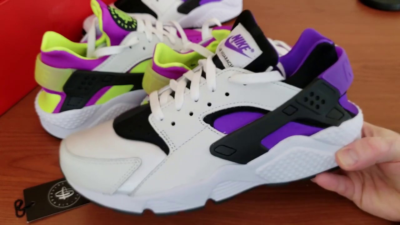 Nike Air Huarache QS — неоново-желтые и фиолетовые — две лучшие ретро-модели 2018 года.