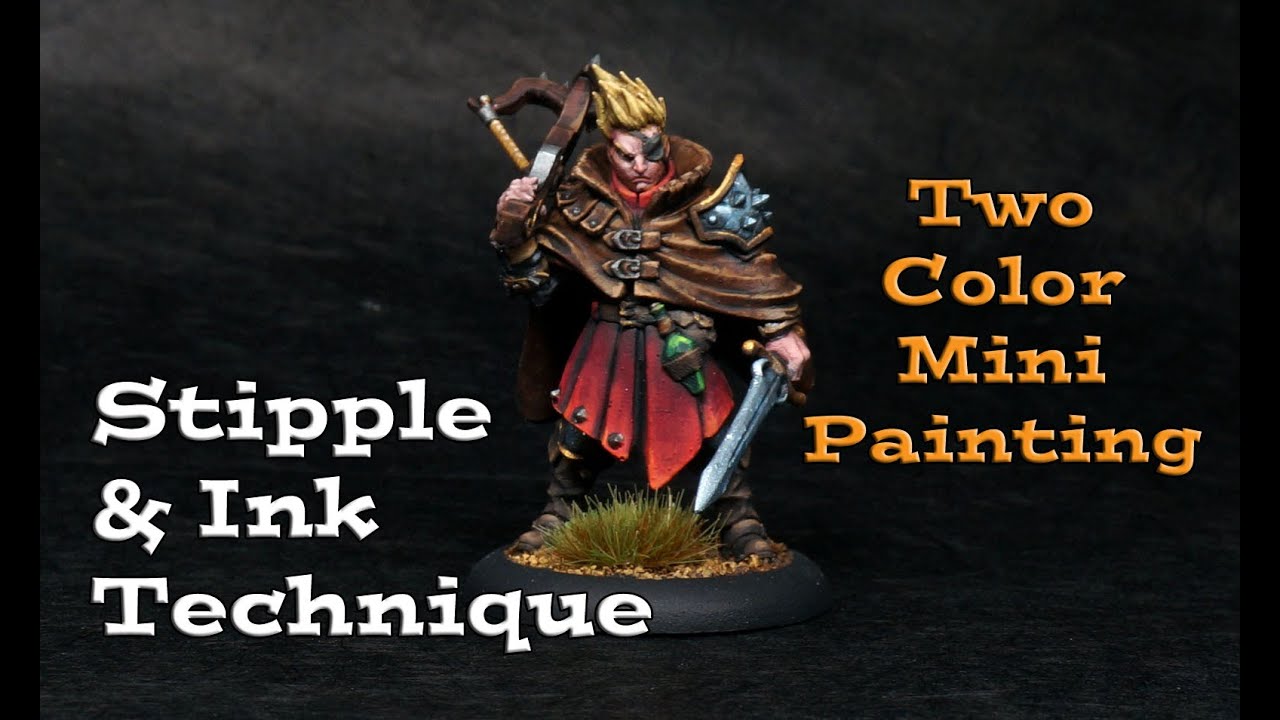 The Stipple & Ink Wash Technique - Painting Miniatures with Just Two Colors