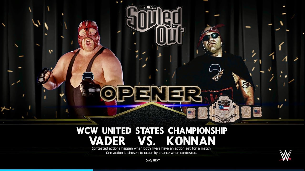 WWE2K25 UNIVERSE💭 WCW SOULED OUT Sep wk1, Vader vs Konnan🏆 FULL MATCH X|S