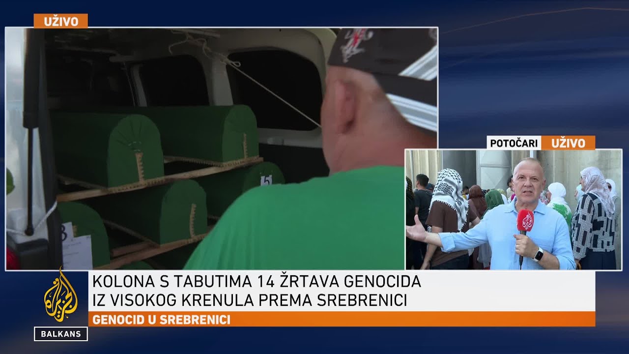 Kolona s posmrtnim ostacima 14 žrtava genocida stigla u Potočare