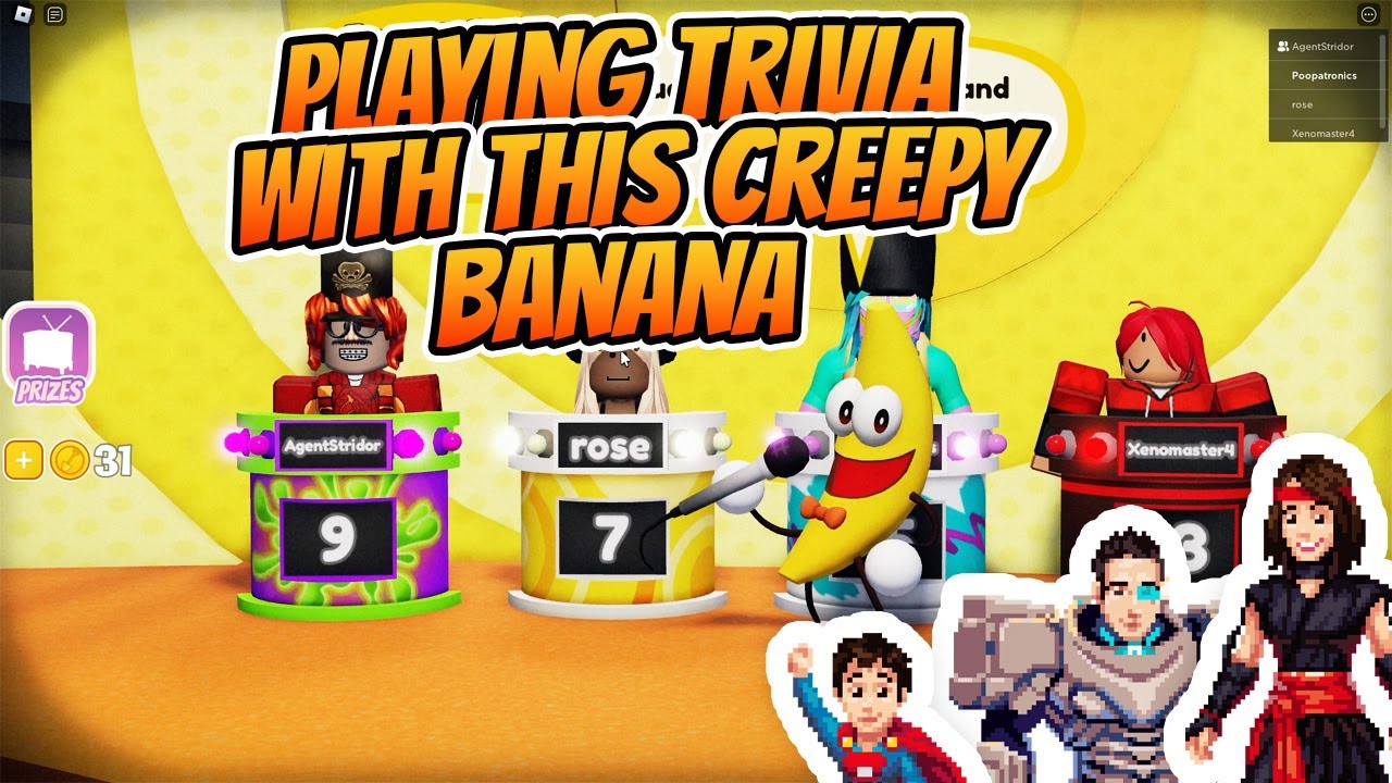 Roblox! TRIVIA WITH BAD JOKES FROM A BANANA