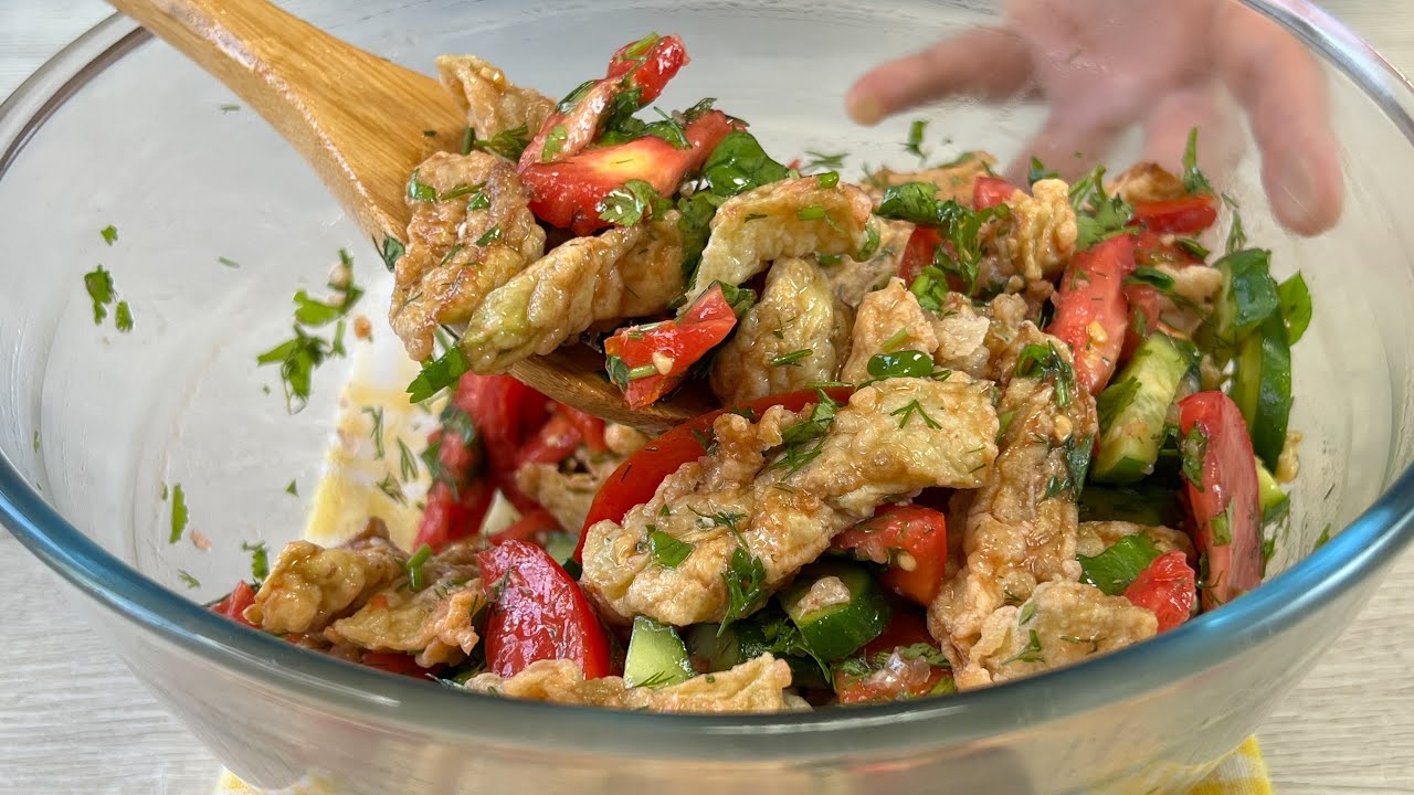 BAQLAJONLI HAMYONBOP MAZZALI SALAT TAYYORLASH / Таких вкусных Баклажанов я еще не ела!