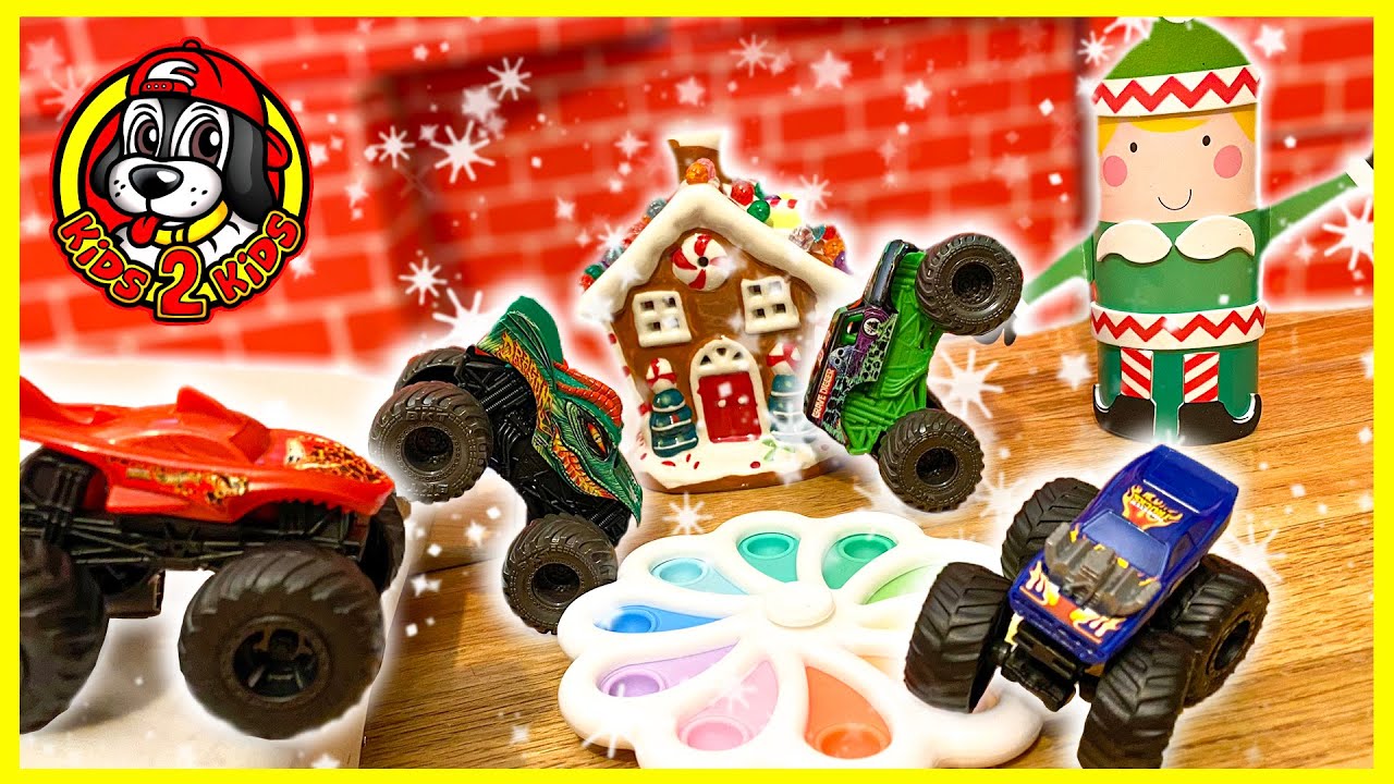 RACE 2 THE NORTH POLE🎅🏻Monster Jam vs. Hot Wheels Monster Trucks Downhill Racing CHRISTMAS SPECIAL