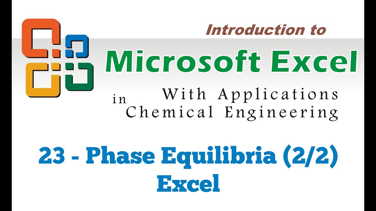Excel for Chemical Engineers I 23 I Calculating bubble and dew points (2/2) [excel]