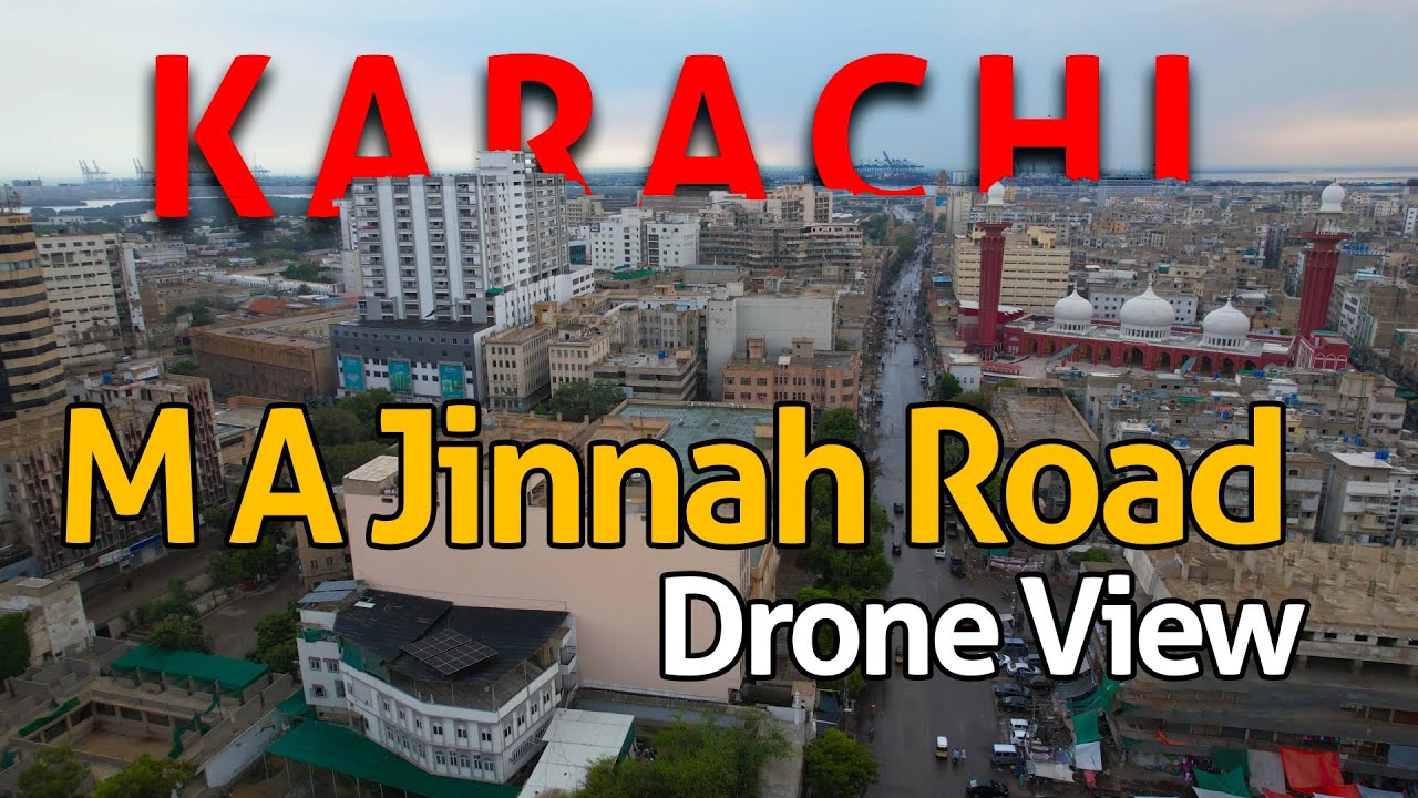 Numaish to Tower  M. A Jinnah Road Drone View Karachi