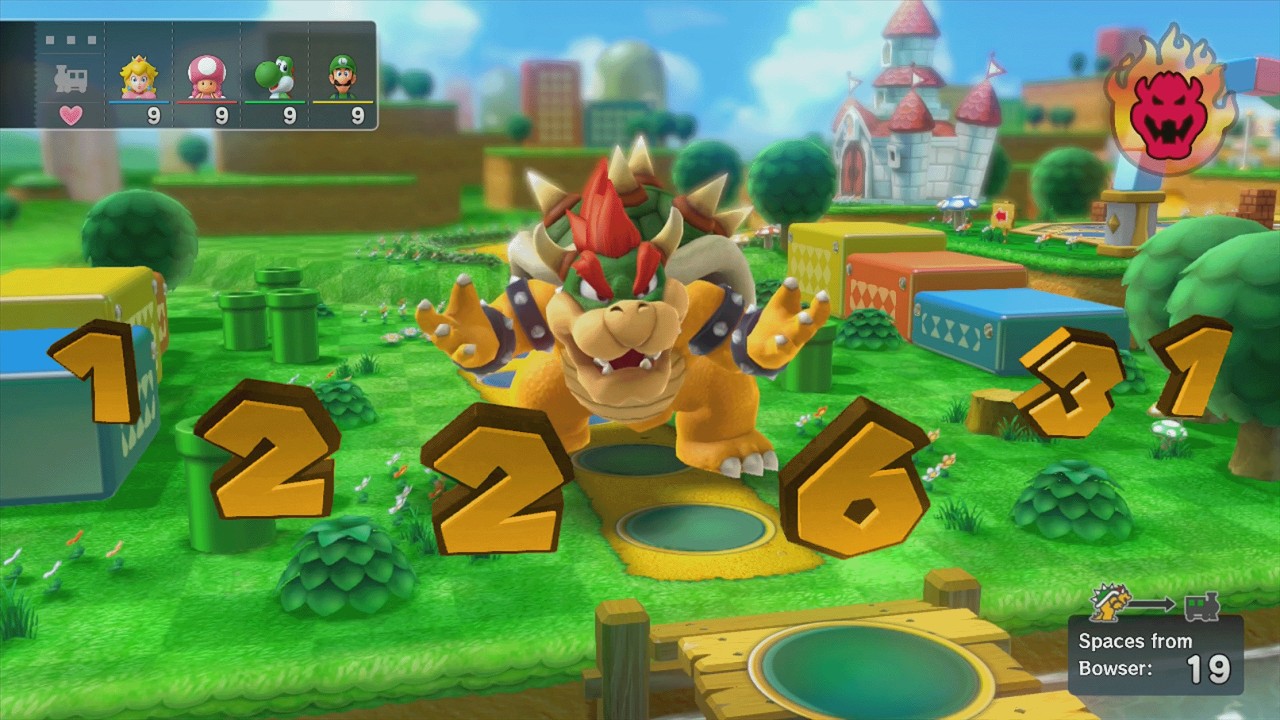 Mario Party 10 - Peach vs Toadette vs Yoshi vs Luigi vs Bowser - Mushroom Park