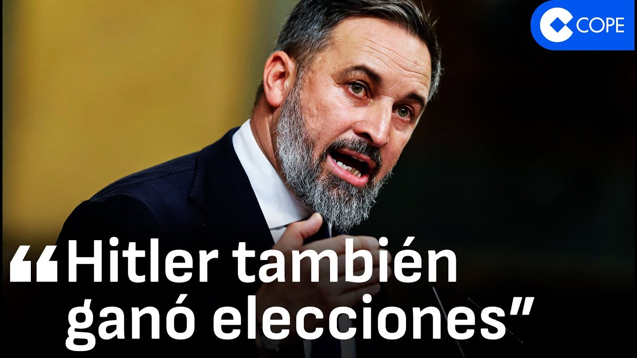 Santiago Abascal compara a Sánchez con Hitler y le acusa de dar un golpe de Estado