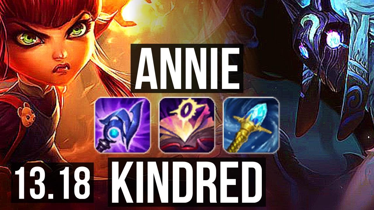 ANNIE vs KINDRED (MID) | 12.8M mastery, 2600+ games, 7/1/1 | NA Master | 13.18