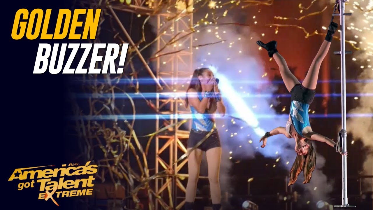 Cyndel Flores EXTREME Pole Dancer Gets Travis Pastrana's Golden Buzzer!