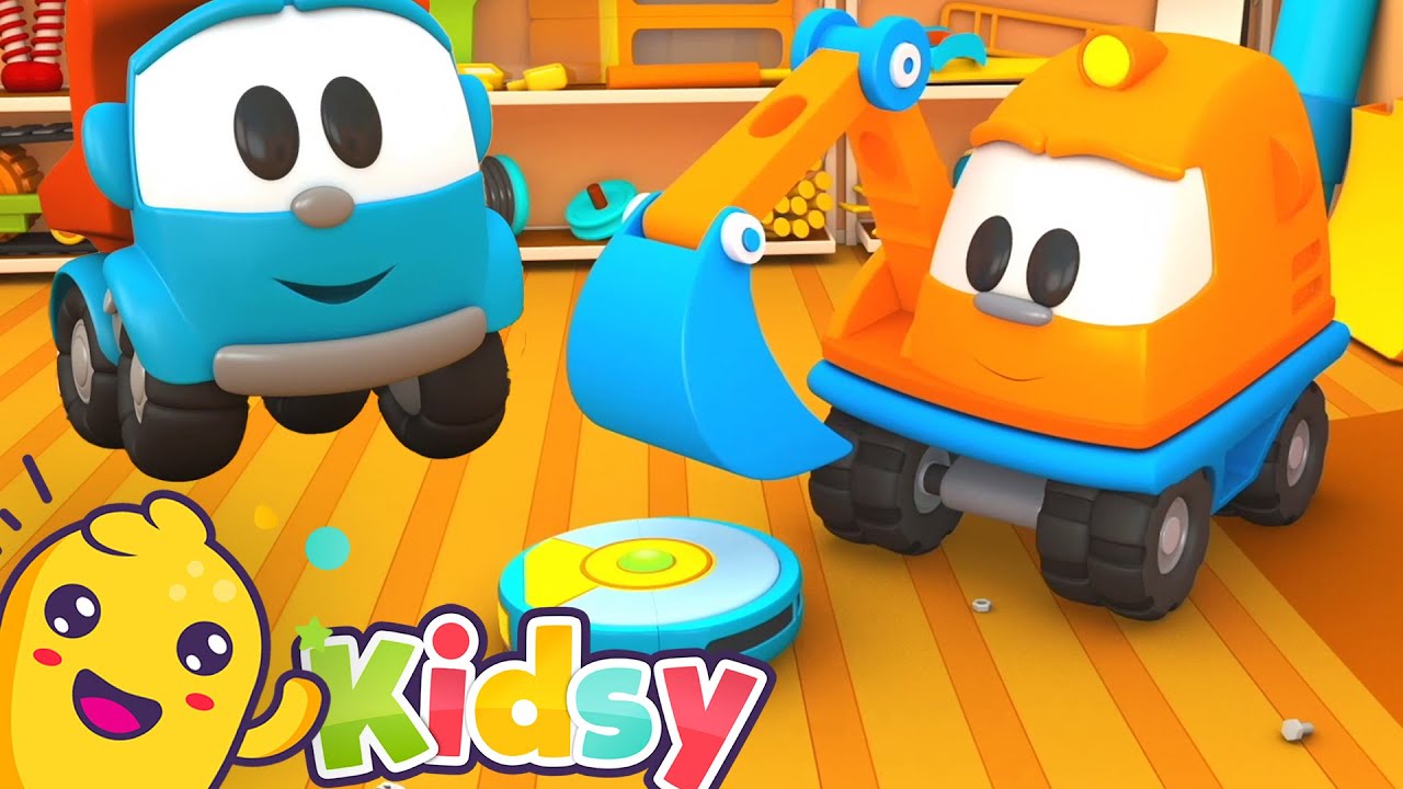 Leo the Curious Truck builds toys  | Fun Cartoons for Kids | Kidsy