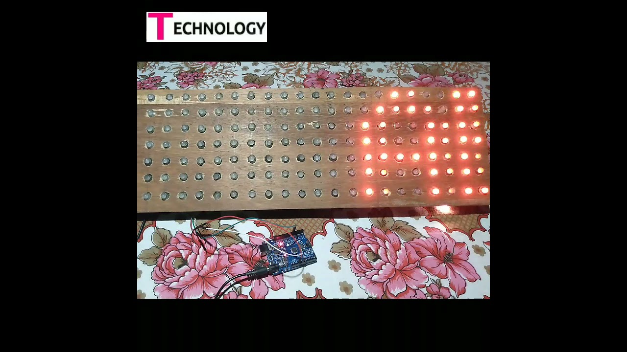 Pixel LED scrolling text board #pixelled #arduino #howtomake