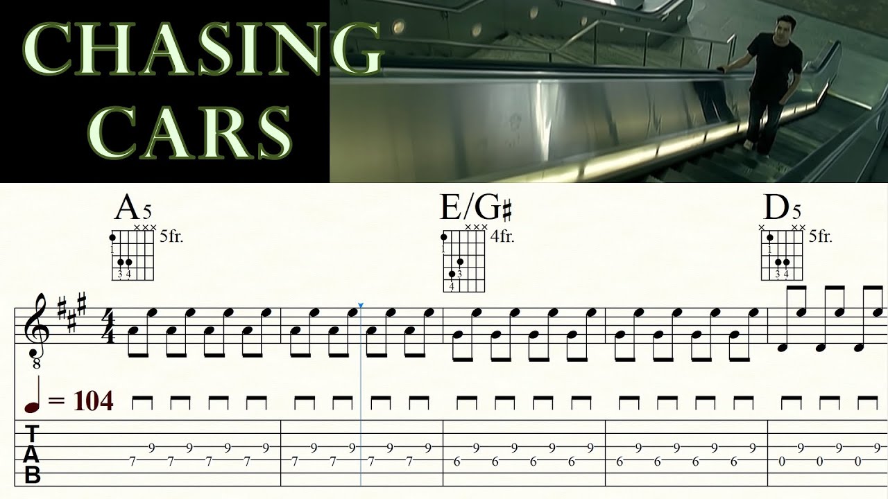 CHASING CARS | SNOW PATROL | Guitar Lesson | Tutorial | Sheet music & TAB