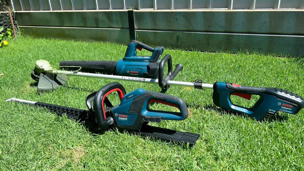 Bosch Line Trimmer, Hedger and Blower 18V. Something Different...