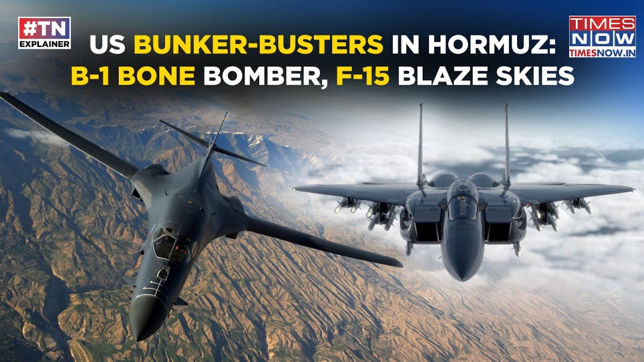 Iran War: B-1 Bone Bomber & F-15 Strike Eagle Jet Blaze Skies, US Fires Bunker-Busters In Hormuz