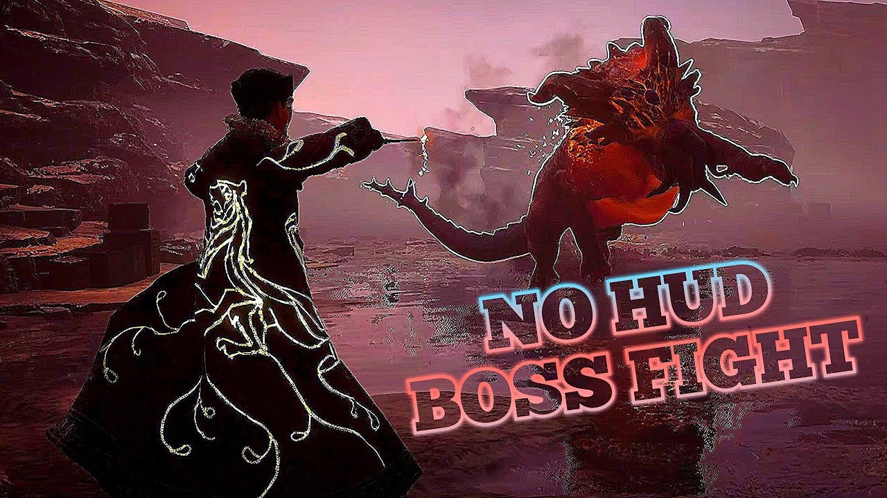 Graphorn No Hud Boss Fight (HARD) | Hogwarts Legacy (PS5)