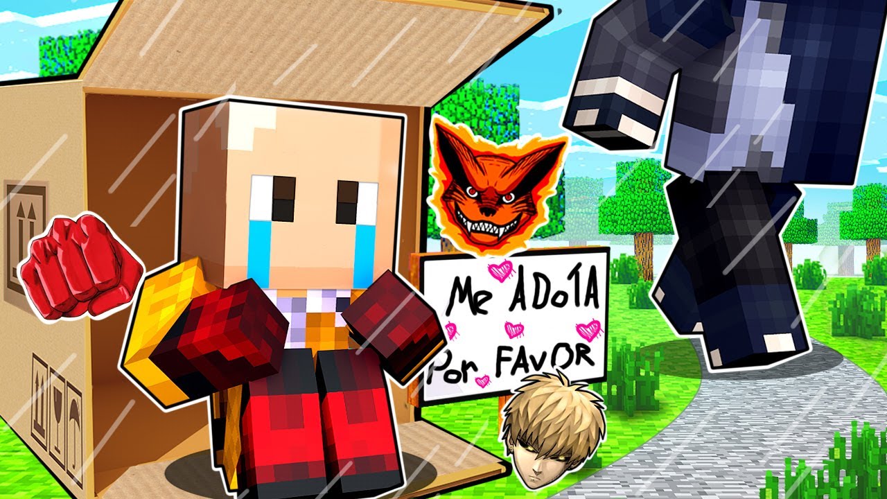 NINGUÉM quer adotar o BEBÊ SAITAMA com SASUKE no Mundo de NARUTO 𝗡𝗢 Minecraft