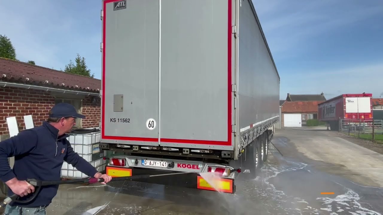 ICS Trans foam power cleaner - Lavage semi-remorque sans brosse! Touchless dirty trailer cleaner!