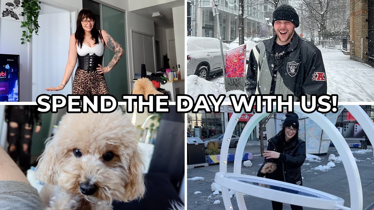 HE'S BACK! 💜💍 Styling outfits, errands, snowstorm, & more!