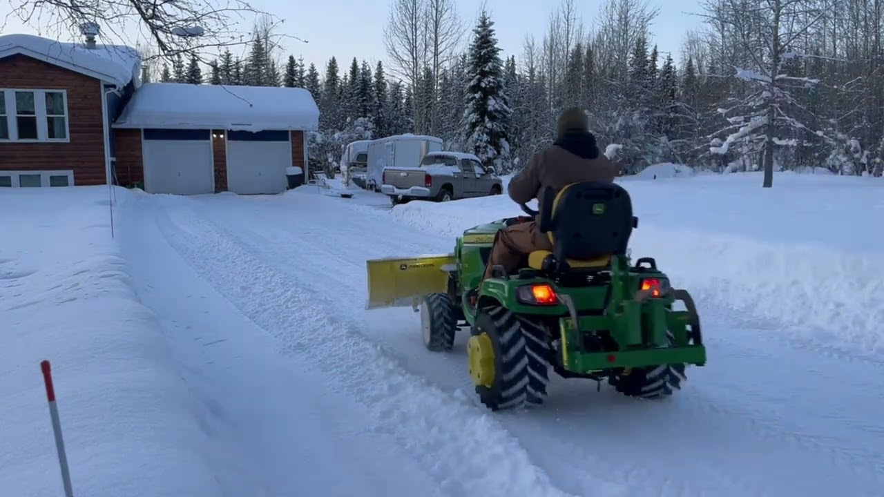 John Deere X758 Plowing With 72