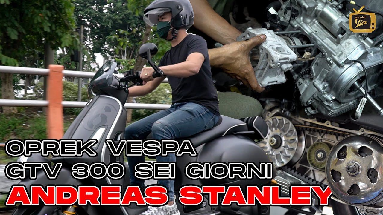 OBOK MESIN VESPA GTV SEI GIORNI 300 BUAT RIDING VWD 2020 BALI