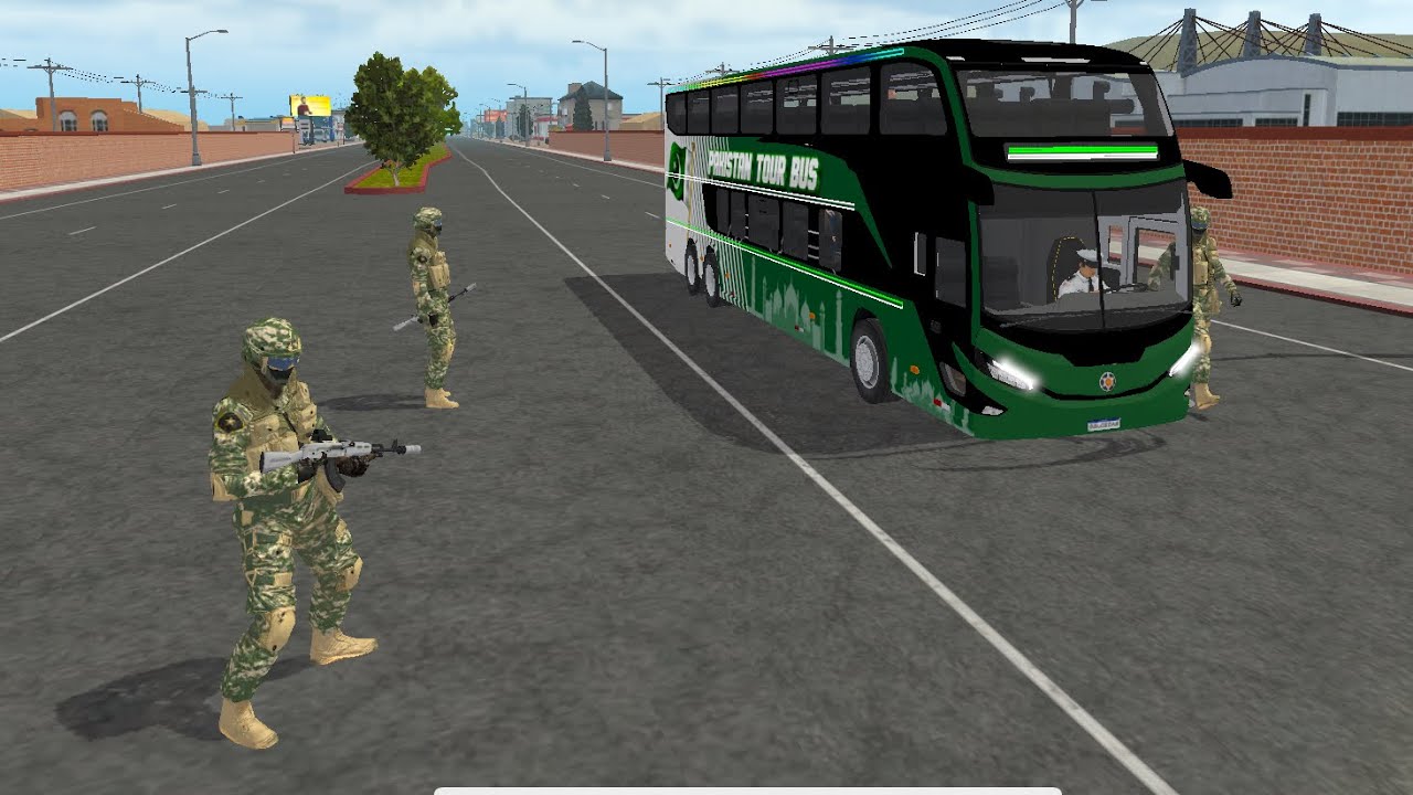 American bus driving gaming video 4K trading video