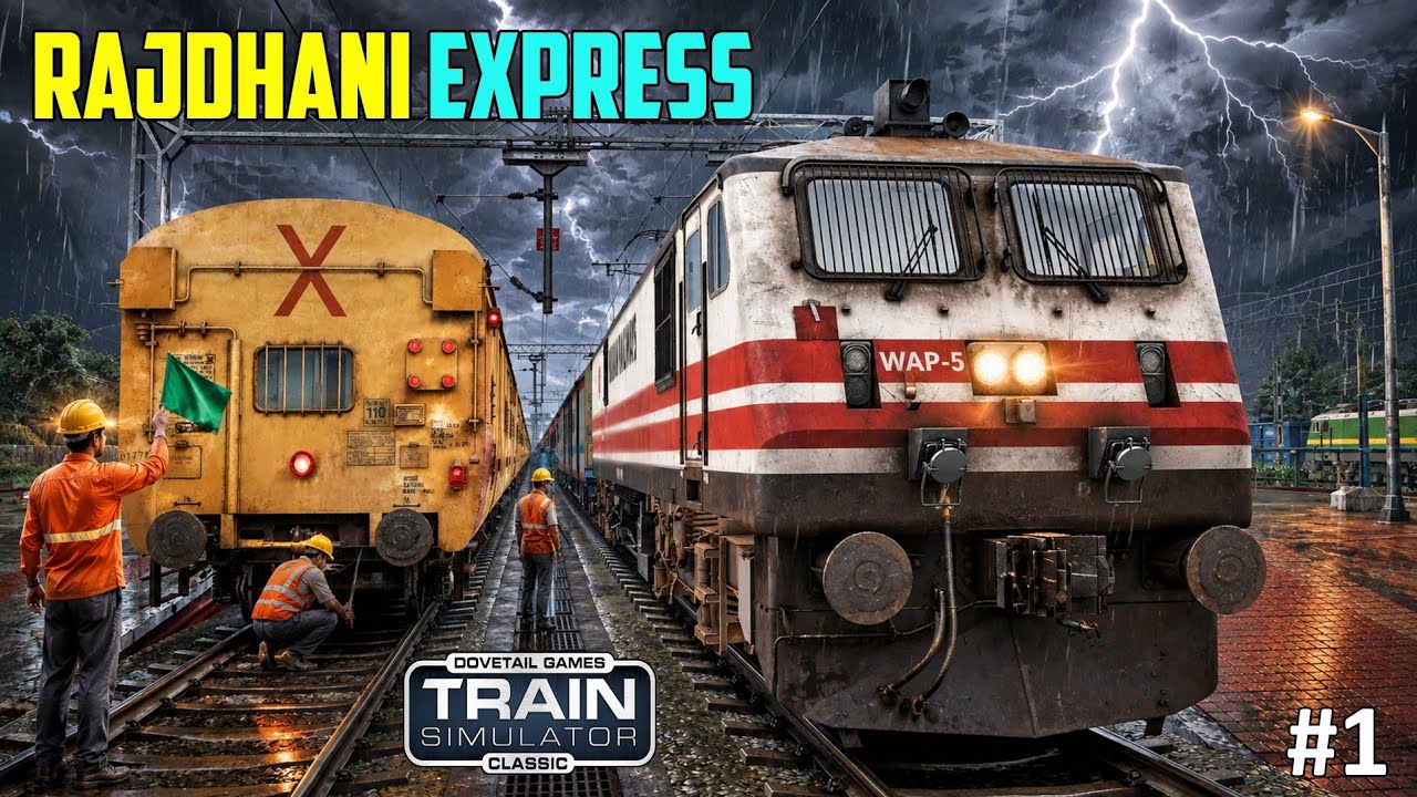 ⛈️ Insane Storm + Rajdhani Express in Train Simulator | PC GamePlay 2026 !!