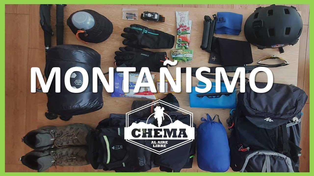 Equipo de montañismo para subir al Iztaccihuatl