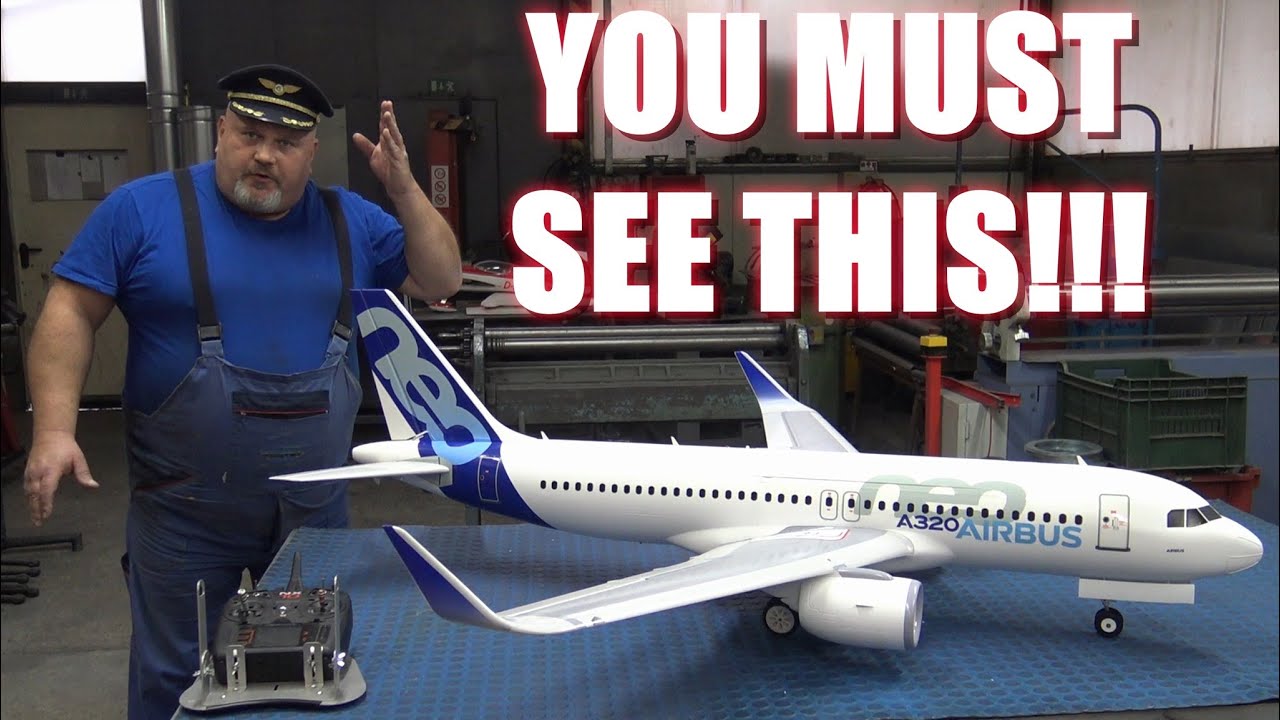 E-Flite Airbus A320 neo Twin 64mm EDF RC jet BNF 1520mm After assembley bench TEST