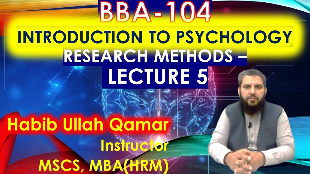 BBA-104 Introduction to Psychology Lectures in URDU Hindi | Psychological Research Methods