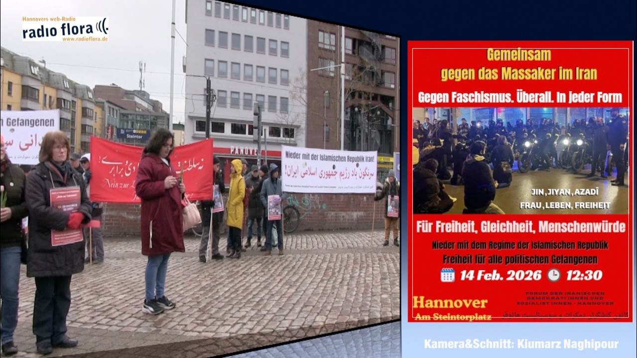 Hannover 14.Februar: Solidarität mit dem Aufstand in Iran – Empörung über die Massaker des Regimes!