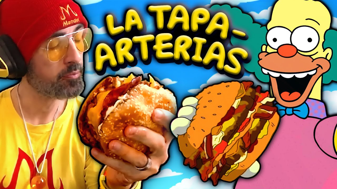 HAMBURGUESA 🍔 TAPA-ARTERIAS de LOS SIMPSONS!! 🔥 (con la receta de LA COCINA DEL PIRATA) 💀