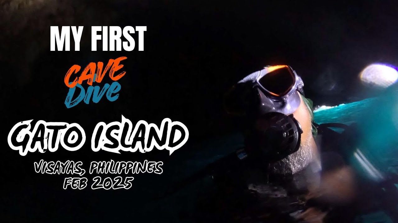 স্কুবা ডাইভিং 🤿 - My first cave dive #gato island #cavediving - Malapascua 2025 #justiceforhadi