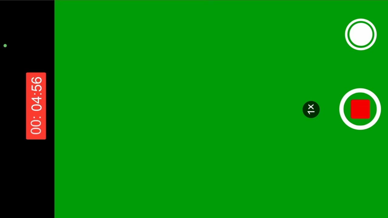 camera recording green screen