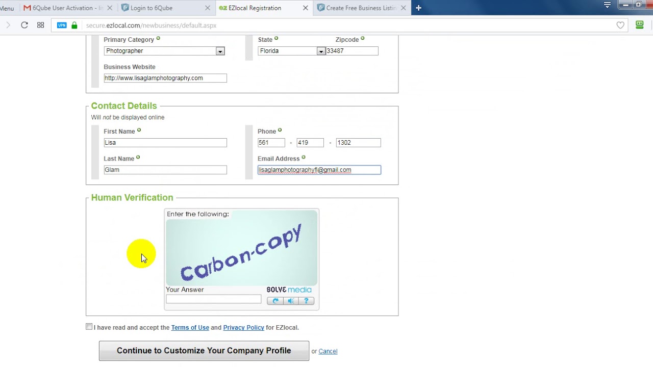 Tutorial: How to submit business on ezlocal.com
