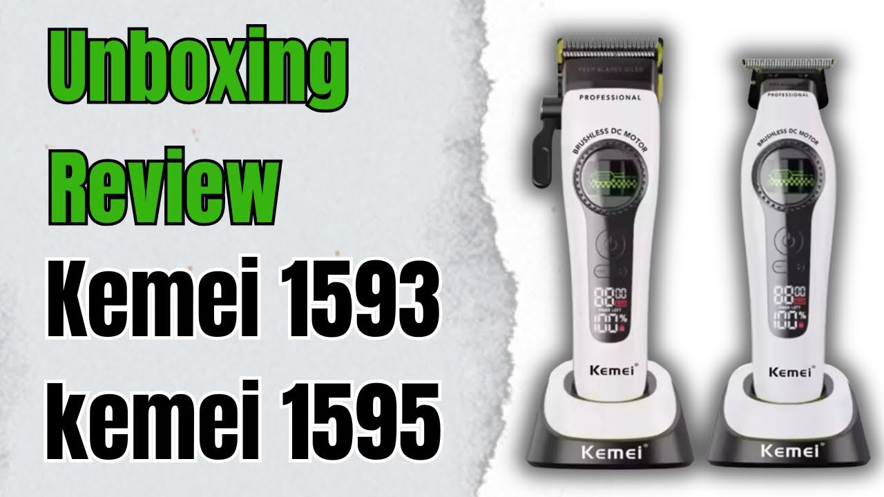 Unboxing Review Kemei 1593 Kemei 1595 🔥 #barber #unboxing #kemei #barbershop 