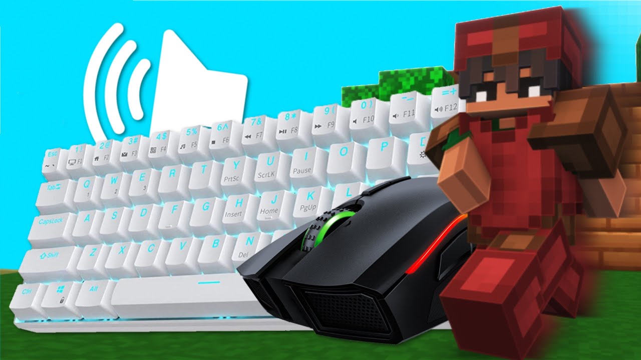 CLICKY Keyboard + Mouse Sounds || BedWars NetherGames