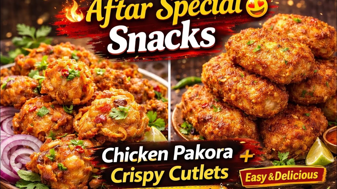 Crispy Chicken Cutlets RecipeCrispy Mix vegetables Pakora Recipe | Iftar Special