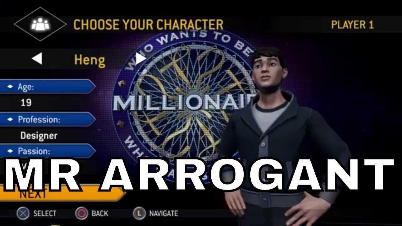 Let's Play Who Wants to Be a Millionaire? Episode 4: Using Mr. Arrogant! PS4 Gameplay